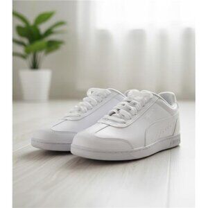 Puma Roma Basic Sneakers White Leather Low Top Shoes 353572-21 Mens 9.5